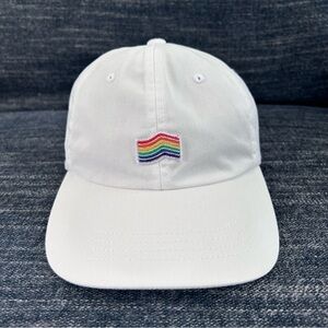 Vans Pride Curved Bill All Gender Adjustable Strapback LGBTQ+ Flag - White EUC